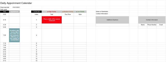 Kasdieninis susitikimų kalendorius