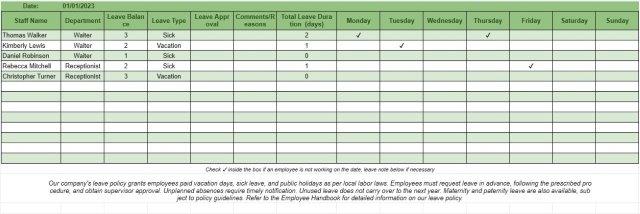 Personal Leave Tracker